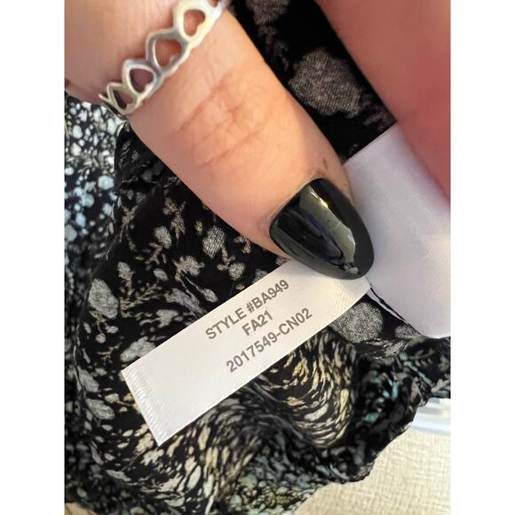 J.Crew Women's Floral Midi Dress size 6 Belted Green Blue Drapey Fall Garden - Picture 5 of 11